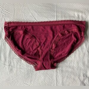 Auden lacy bikini/cheeky panties, cherry red, size XL